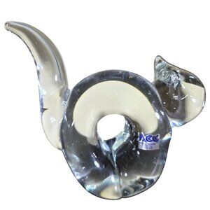 Cat Figurine ACC paperweight Handmade Crystal clear gift decor animal feline
